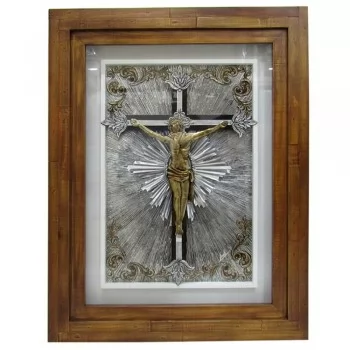 A Crucificação - Dimensões: 86 x 66 x 7 cm - Peça Sob Encomenda
