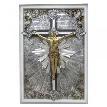 A Crucificação - Dimensões: 86 x 66 x 7 cm - Peça Sob Encomenda