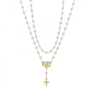 COLAR PÉROLA DOURADO ( DUAS VOLTAS) SAGRADO CORAÇÃO