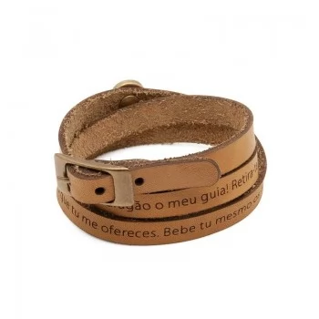 PULSEIRA COURO ORAÇÃO SÃO BENTO P